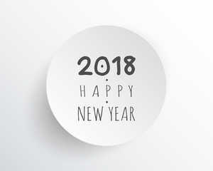 Happy new 2018 year. Greetings card. Colorful design. Vector illustration.