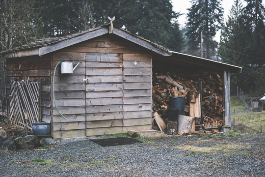 Toolshed In A Farm