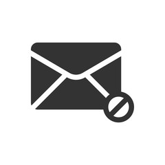 Email 01 Glyph - Blocked Mail Icon