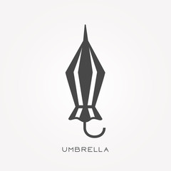 Silhouette icon umbrella