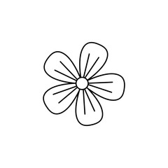 abstract type of flowers Line Icon