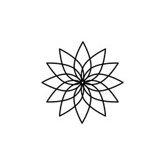 abstract type of flowers Line Icon