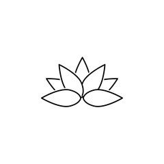 abstract type of lotus flowers Line Icon