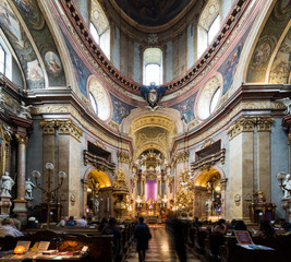 Fototapeta na wymiar Visiting St. Peter's Church in Vienna, Austria’s capital