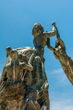 Portal Maya - Oceanfront Bronze Statue at Playa Del Carmen, Mexico