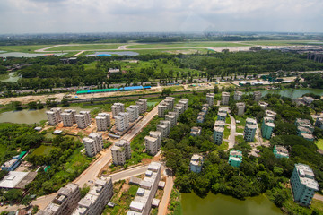 The helicopter shot from Dhaka, Bangladesh