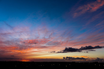 Beautiful sunset in settat city -Morocco
