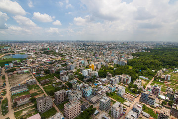 The helicopter shot from Dhaka, Bangladesh