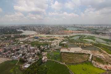 The helicopter shot from Dhaka, Bangladesh