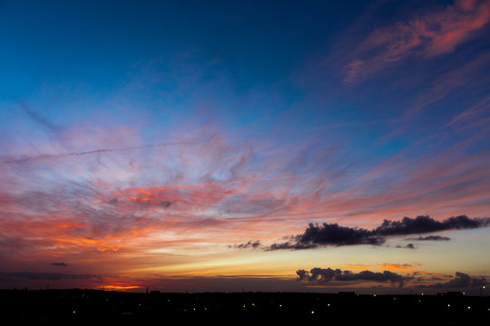 Beautiful sunset in settat city -Morocco