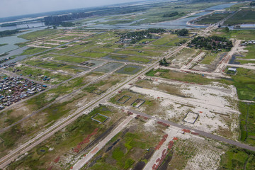 The helicopter shot from Dhaka, Bangladesh