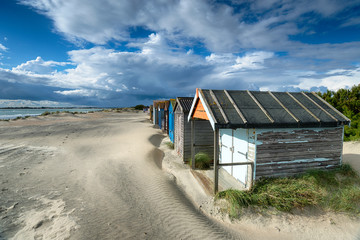 Pretty Beach Huts in Sussex
