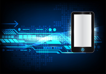 Vector abstract background, phone digital technology for business concept