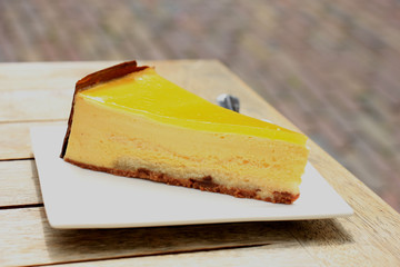 Fresh mango peach mousse confectionery