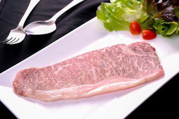 meat and salad