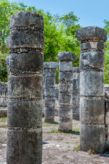 Group of the 1000 Columns at Chichen Itza, Yucatan, Mexico