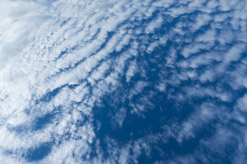 White of cirrocumulus cloud in blue sky.