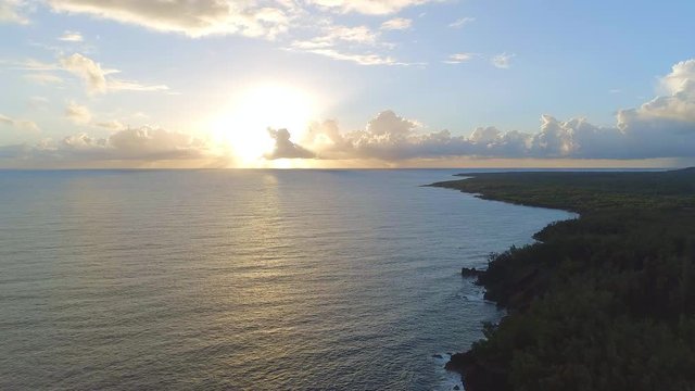 The Coastline of Hawaii on the Big Island of Hilo at Sunrise