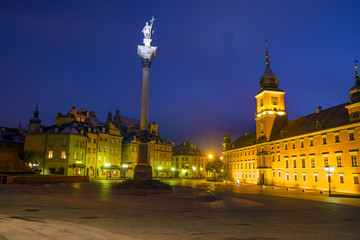 Obraz premium Zamek Królewski i Stare Miasto w Warszawie