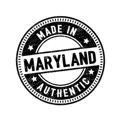 made in maryland authentic circle rubber stamp icon