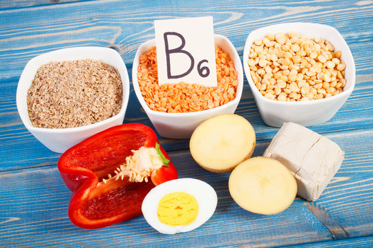 Products and ingredients containing vitamin B6, minerals and dietary fiber