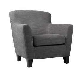Modern armchair on white background