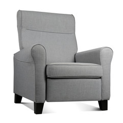 Modern armchair on white background