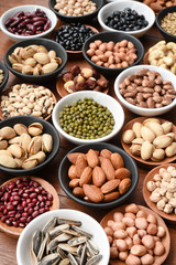 collection of different legumes for background