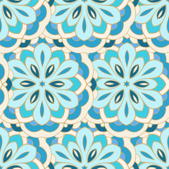 Ethnic decorative ornamental seamless pattern