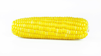 yellow sweet corn isolated on white background