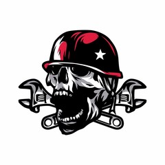 Skull icon mascot logo vector illustration