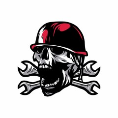 Skull icon mascot logo vector illustration