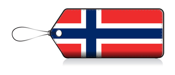 Norwegian emogi flag, Label of  Product made in Norway © VectorPart