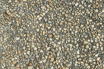 Pebble walking path with river rock