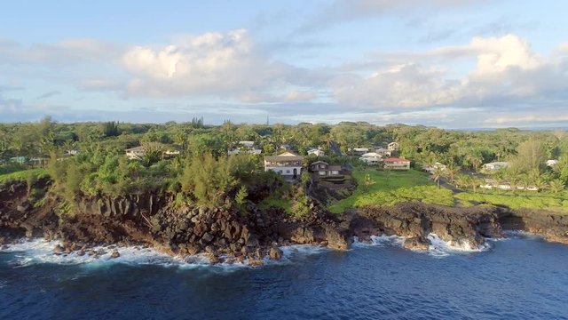 Aerial View of the a Neighbourhood of Hawaii in the Early Morning