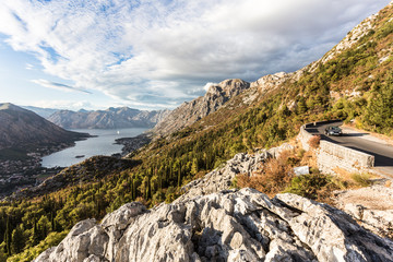 On the road above Kotor, Montenegro