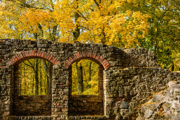 ruins of old abandoned castle