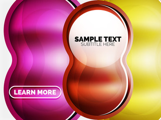 Glass or plastic hi-tech bubble background