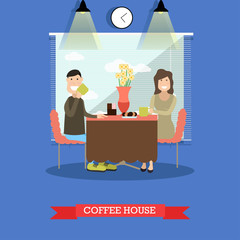 Coffee house concept vector illustration in flat style