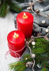 Christmas decoration with candle