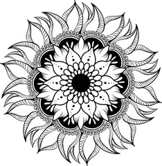 floral round lace mandala