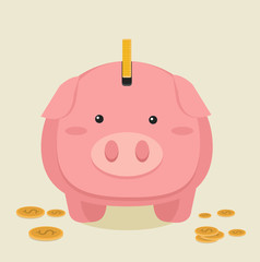 Piggybank cartoon vector