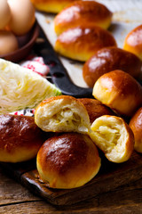 Homemade pirogi .traditional Russian pastries