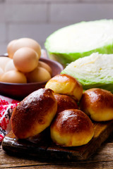 Homemade pirogi .traditional Russian pastries