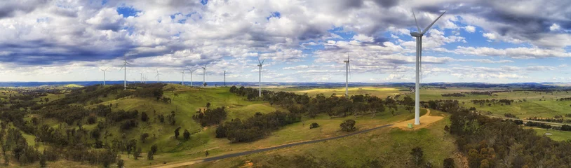 Fotobehang D wind turbine farm hume pan © Taras Vyshnya