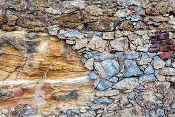 Part of a stone wall, for background or texture