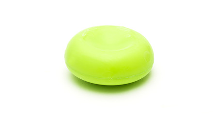 A piece of soap on white background