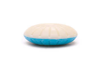 A piece of soap on white background