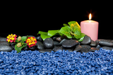 Beautiful spa composition on a black background