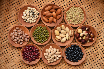 collection of different legumes for background